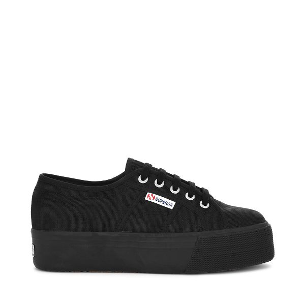 Superga 2790acotw Linea Up And Down Black Platform Sneakers - Women's Sneakers USA | US9700501